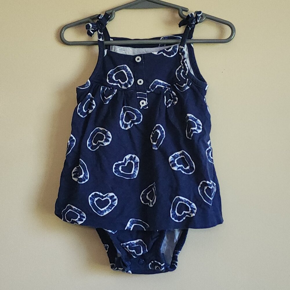 Carters - Hearts One Piece Romper Dress. Size 18 Months